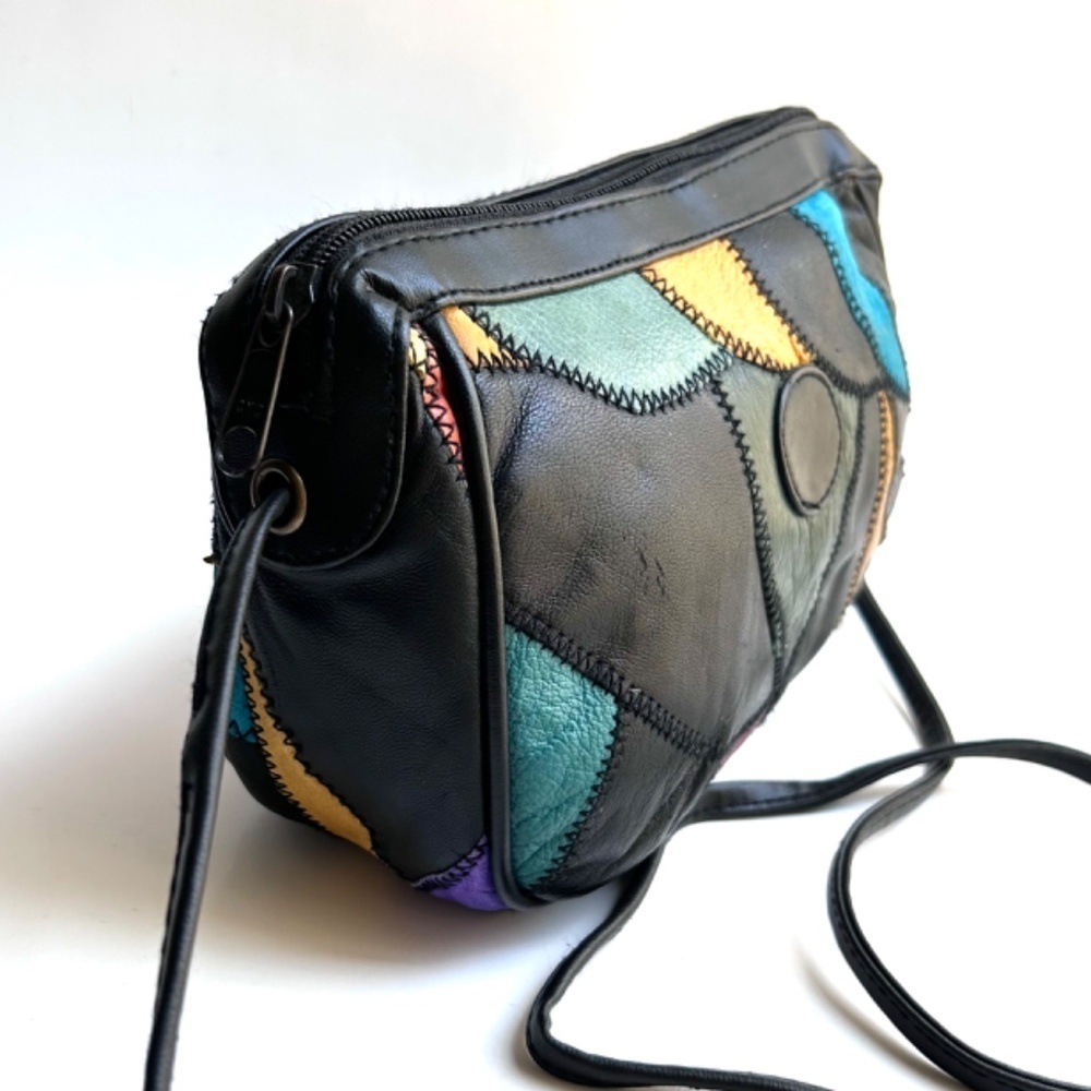 Chateau Multicolor Patchwork Leather Vintage Cros… - image 2